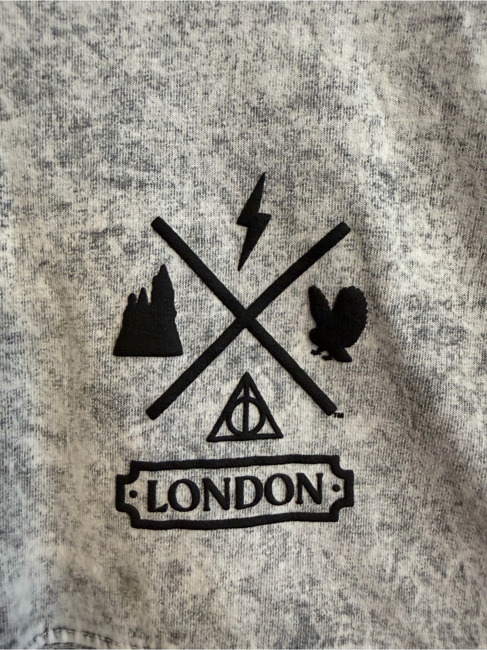 Harry Potter Wizarding World London Spirit Jersey Gray Mineral Wash Medium